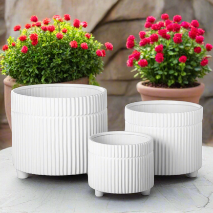 Luvira Geometric Column Tripod Planter Set (Set of 3)