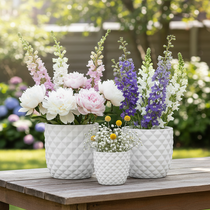 Tizze Diamond Planter Set (Set of 3)