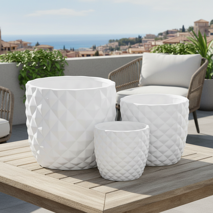 Tizze Diamond Planter Set (Set of 3)