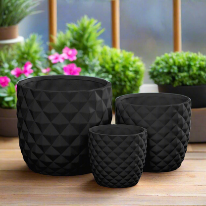 Tizze Diamond Planter Set (Set of 3)