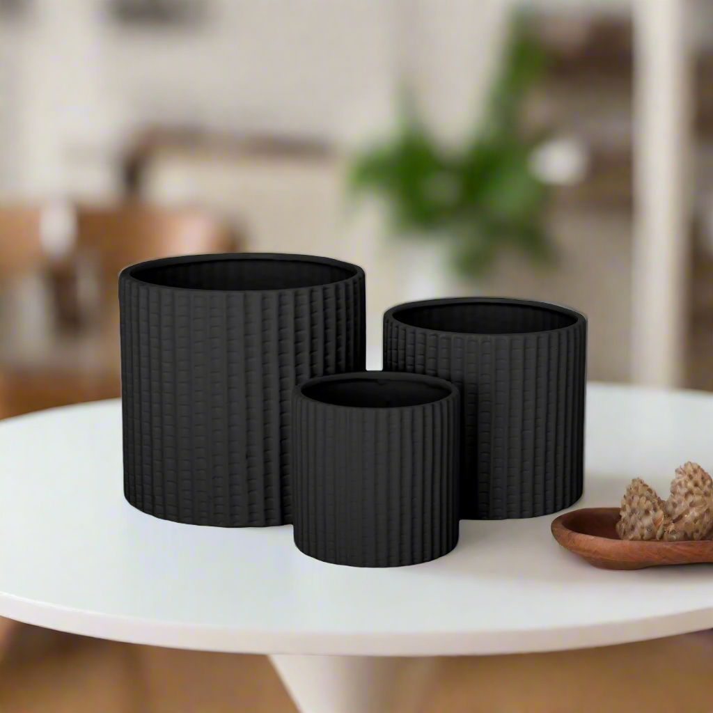 Rivaro Ceramic Pot Trio (Set of 3)
