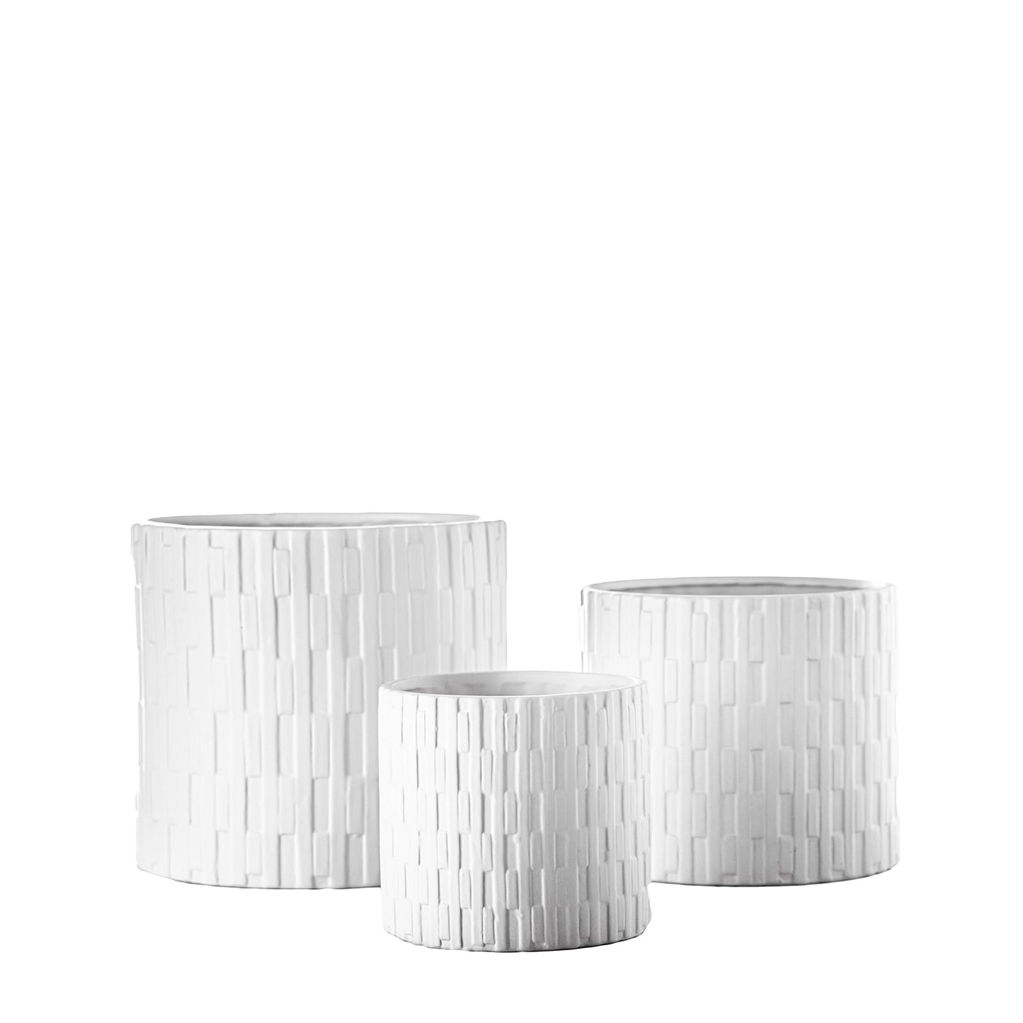 Virello Ceramic Round Pot Set (Set of 3)
