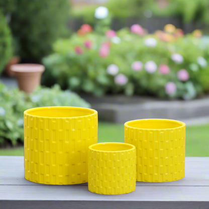 Virello Ceramic Round Pot Set (Set of 3)