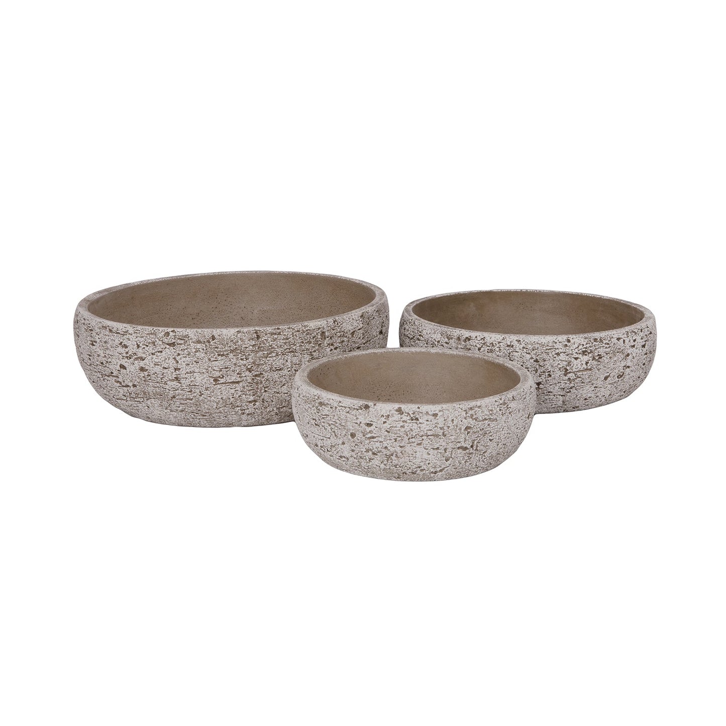 Orva Moss Green Cement Flower Pot Set (Set of 3)