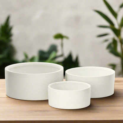Serena Ceramic Round Pot (Set of 3)