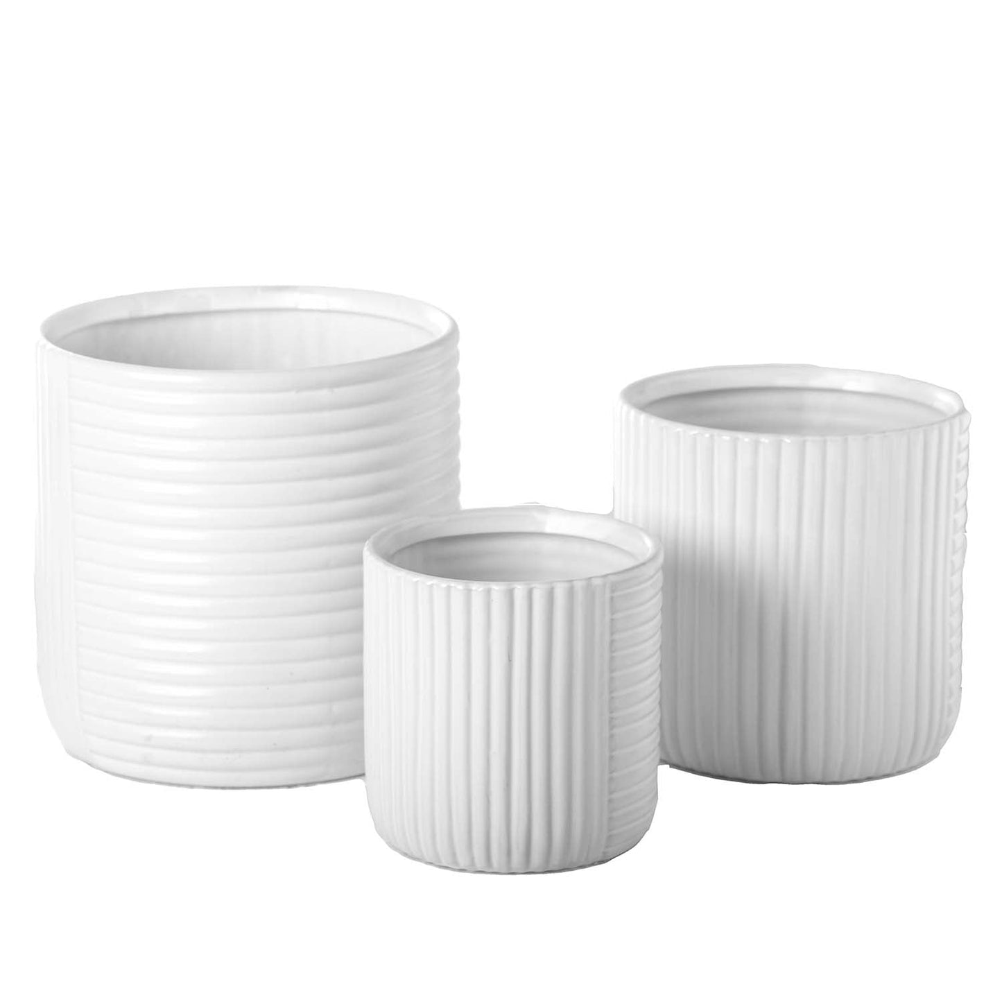 Paloma Ceramic Round Planter Set (Set of 3)
