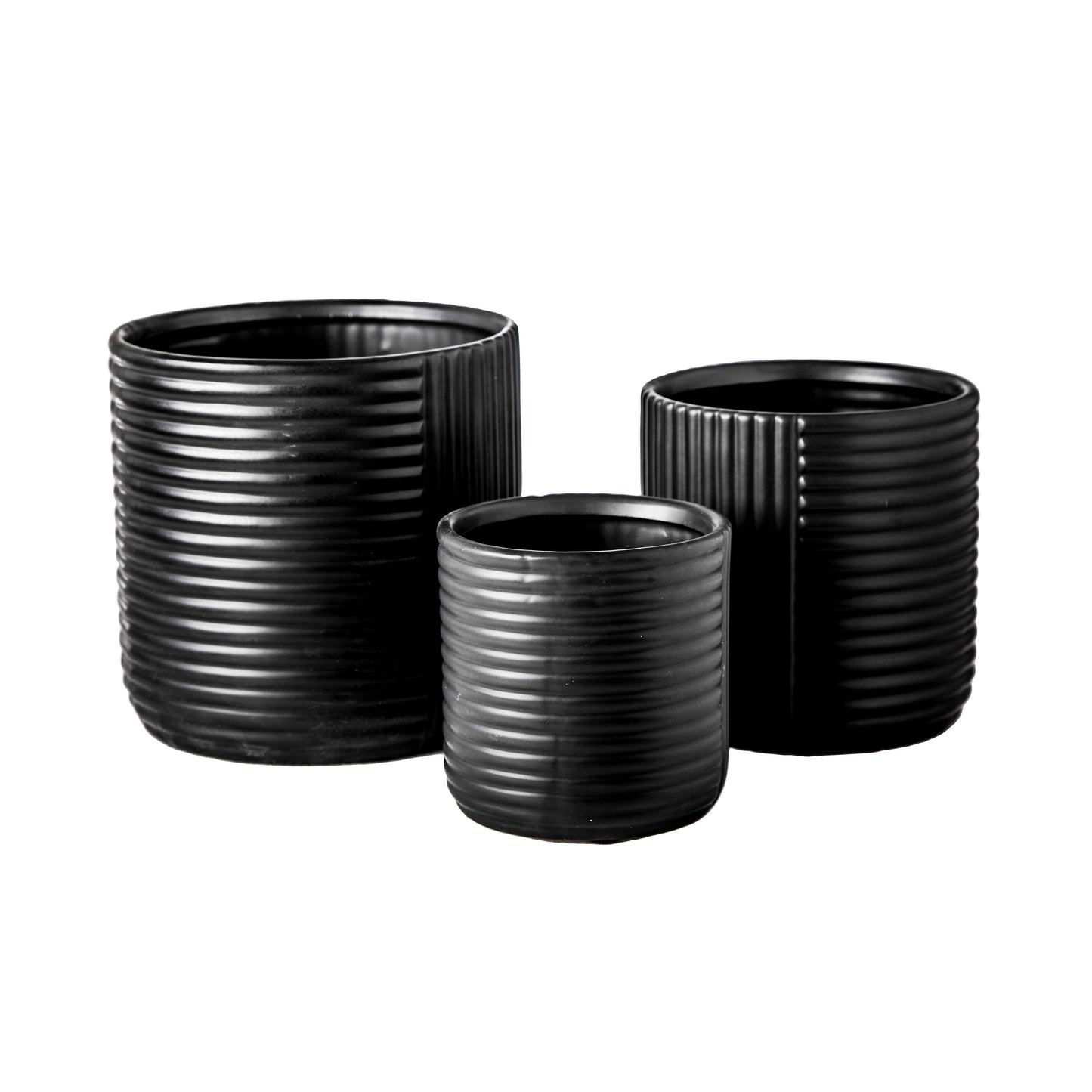 Paloma Ceramic Round Planter Set (Set of 3)