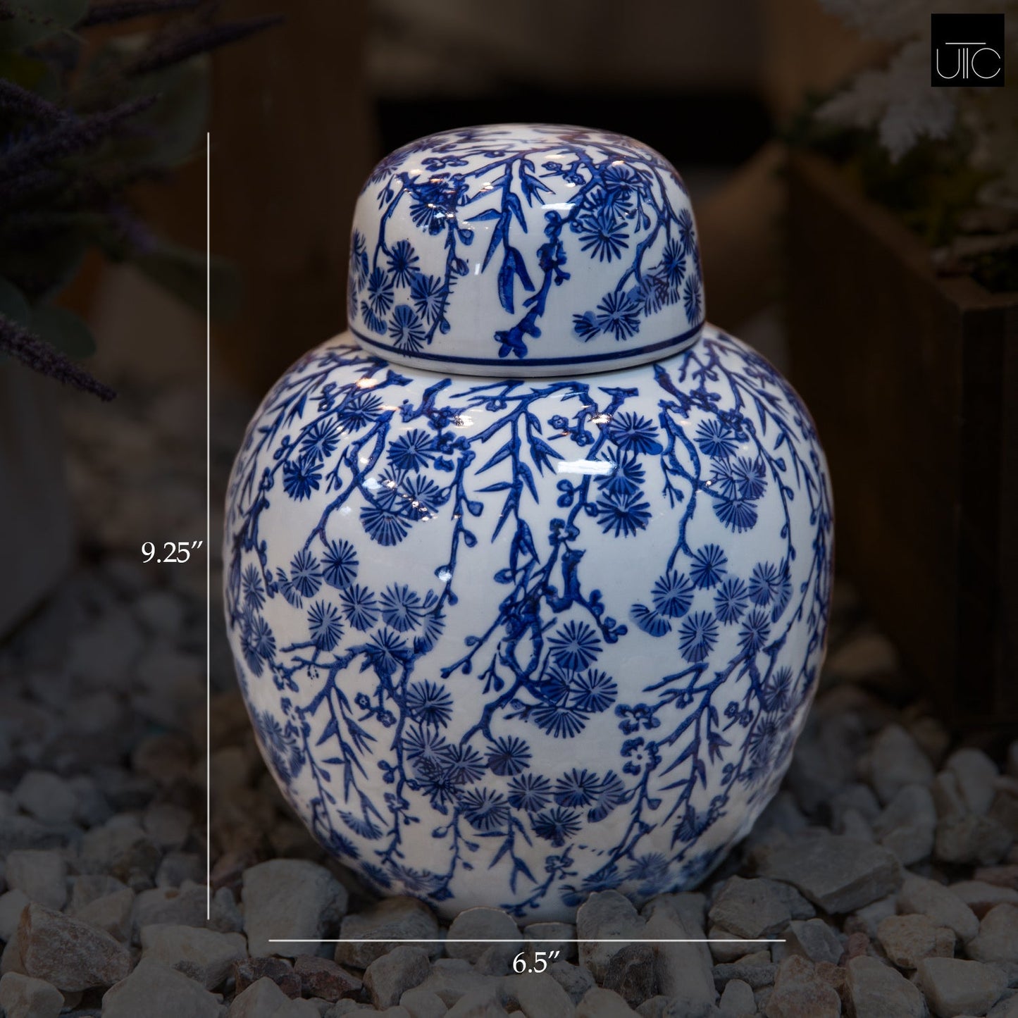 Marston Ceramic Chinoiserie Ginger Jar