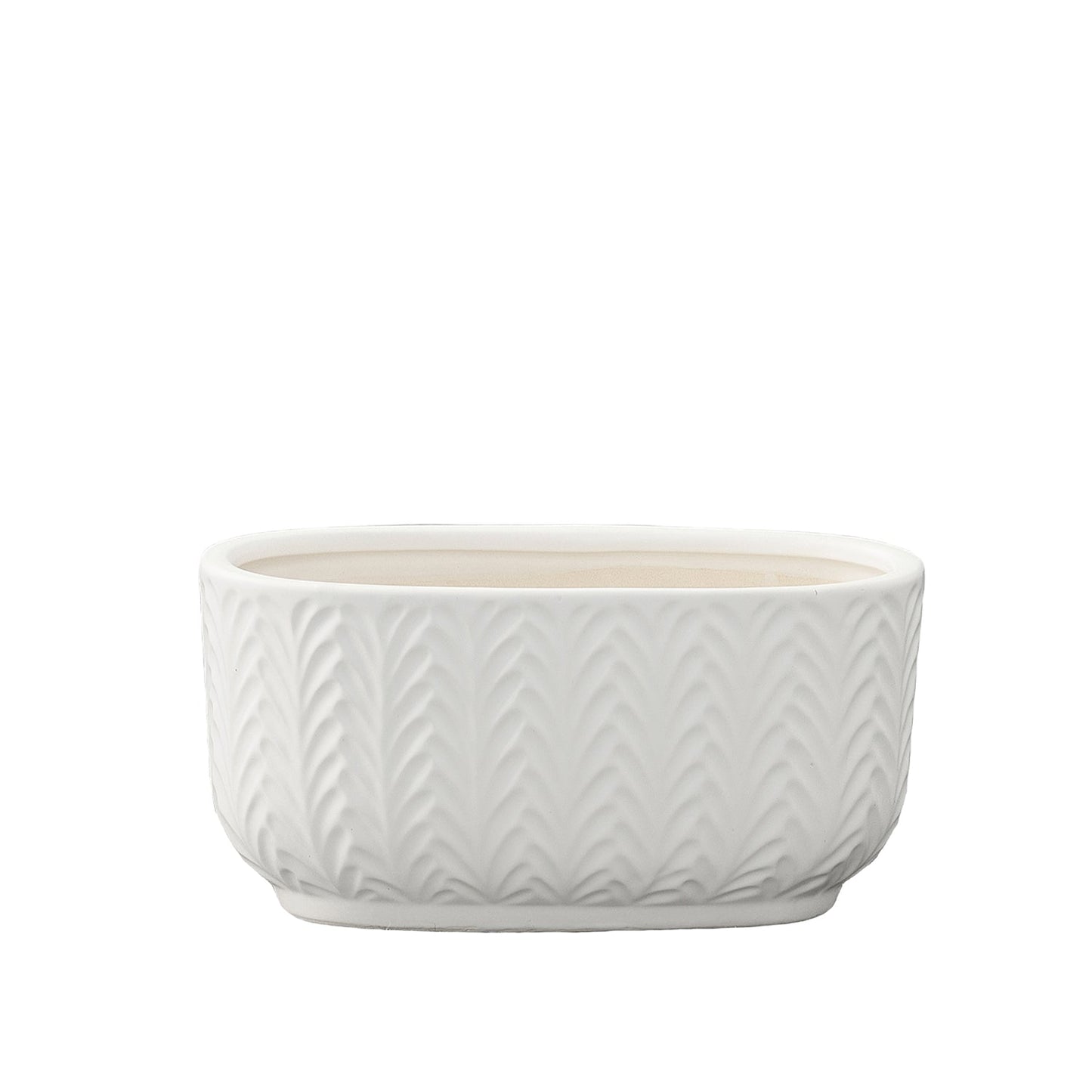 Vivienne Ceramic Low Oval Pot