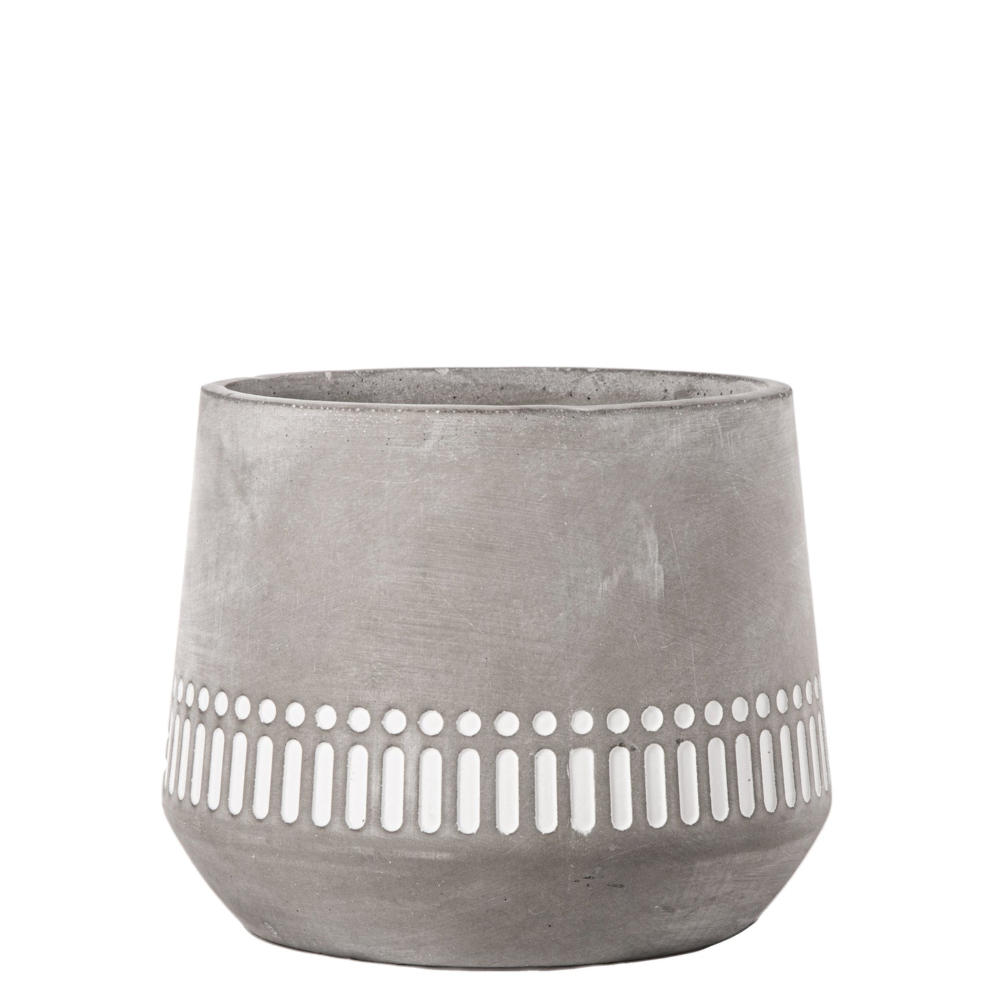 Talia Cement Tribal Round Pot