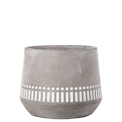 Talia Cement Tribal Round Pot