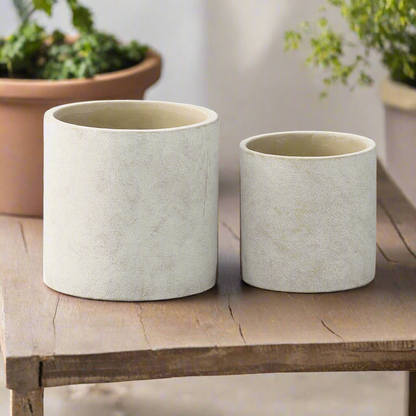Orvian Terracotta Round Planter Set (Set of 2)