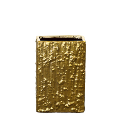 Rivora Golden Rectangular Vase