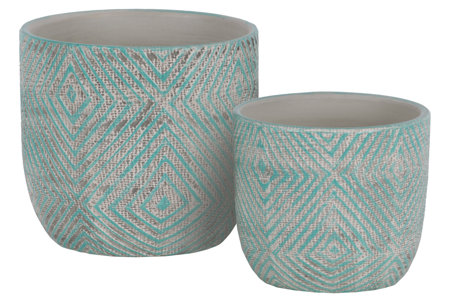 Terracotta Round Pot Planter Painted Finish