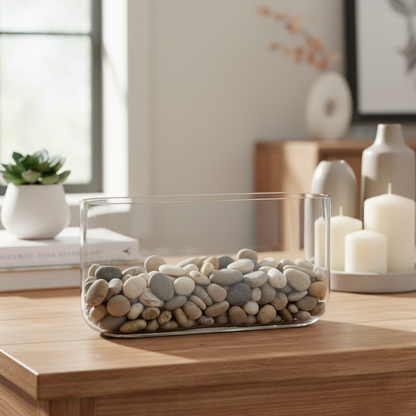 Orina Oval Clear Glass Vase