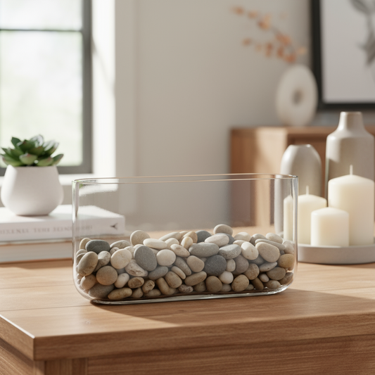 Orina Oval Clear Glass Vase