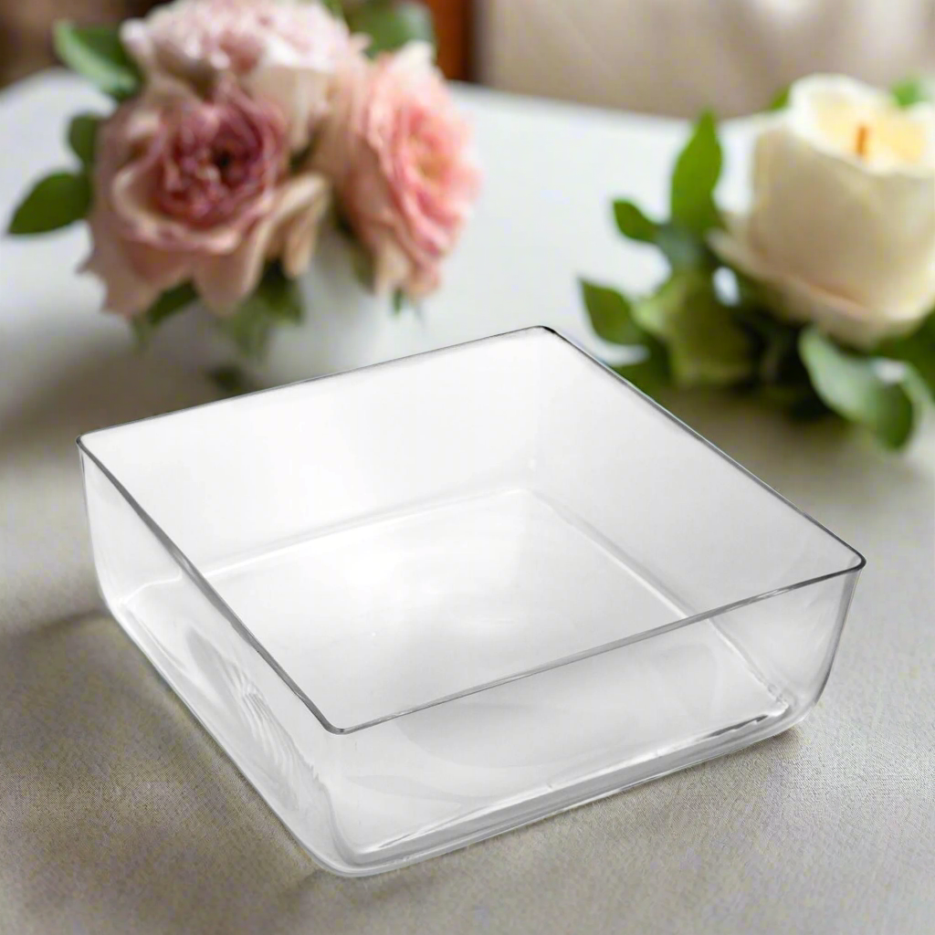 Cadenza Clear Glass Square Vase