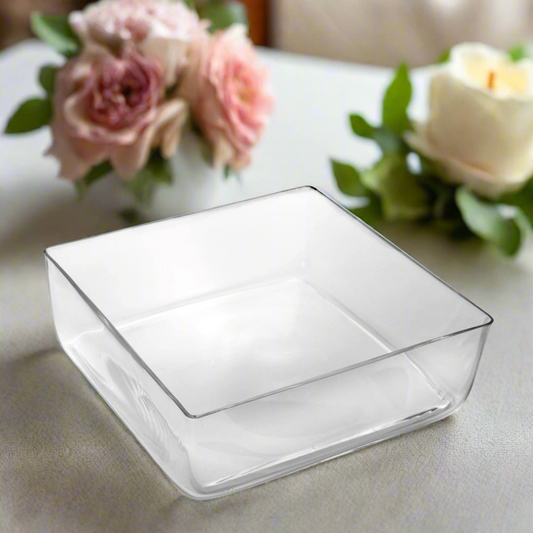 Cadenza Clear Glass Square Vase