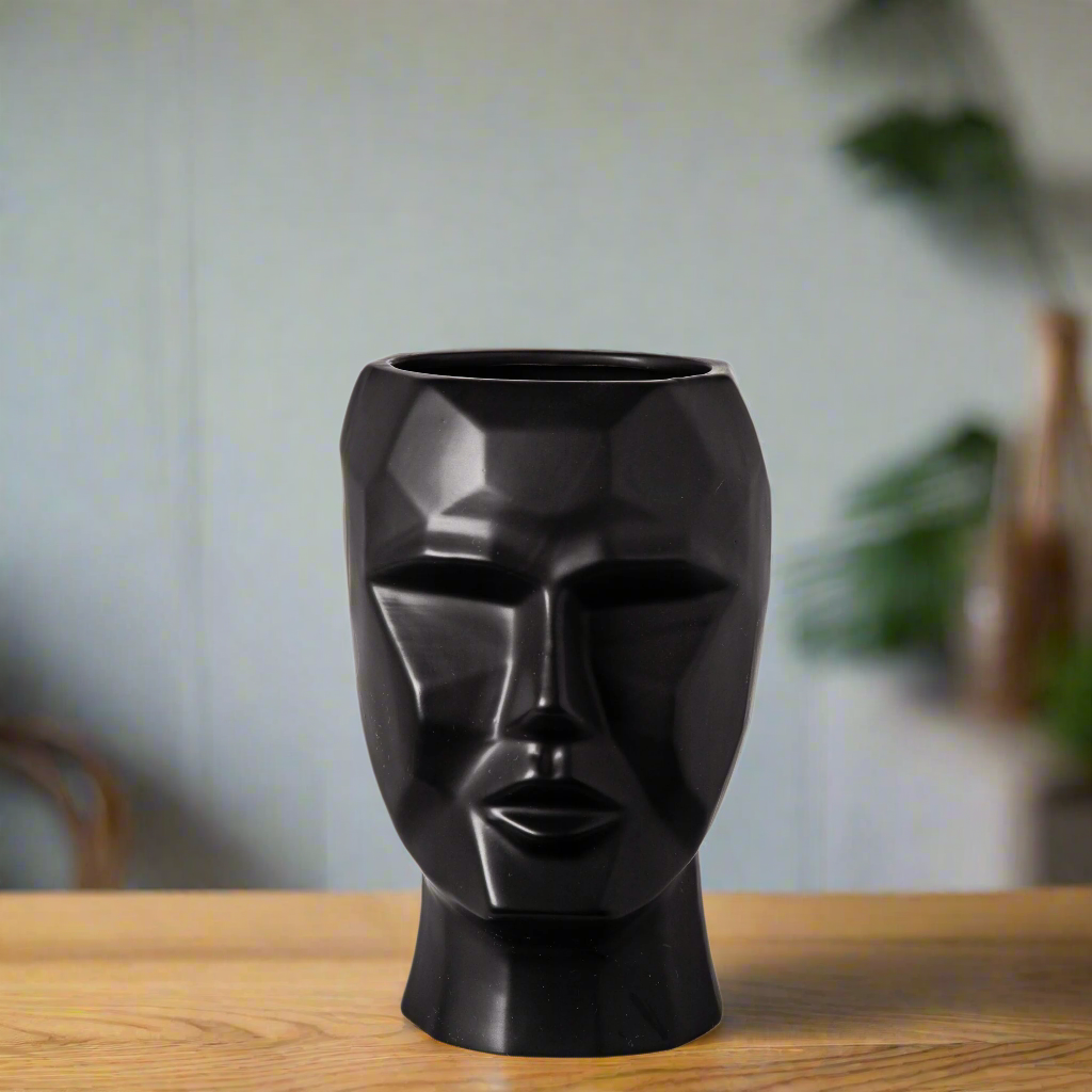 Mavrik Pixelated Head Ceramic Pot