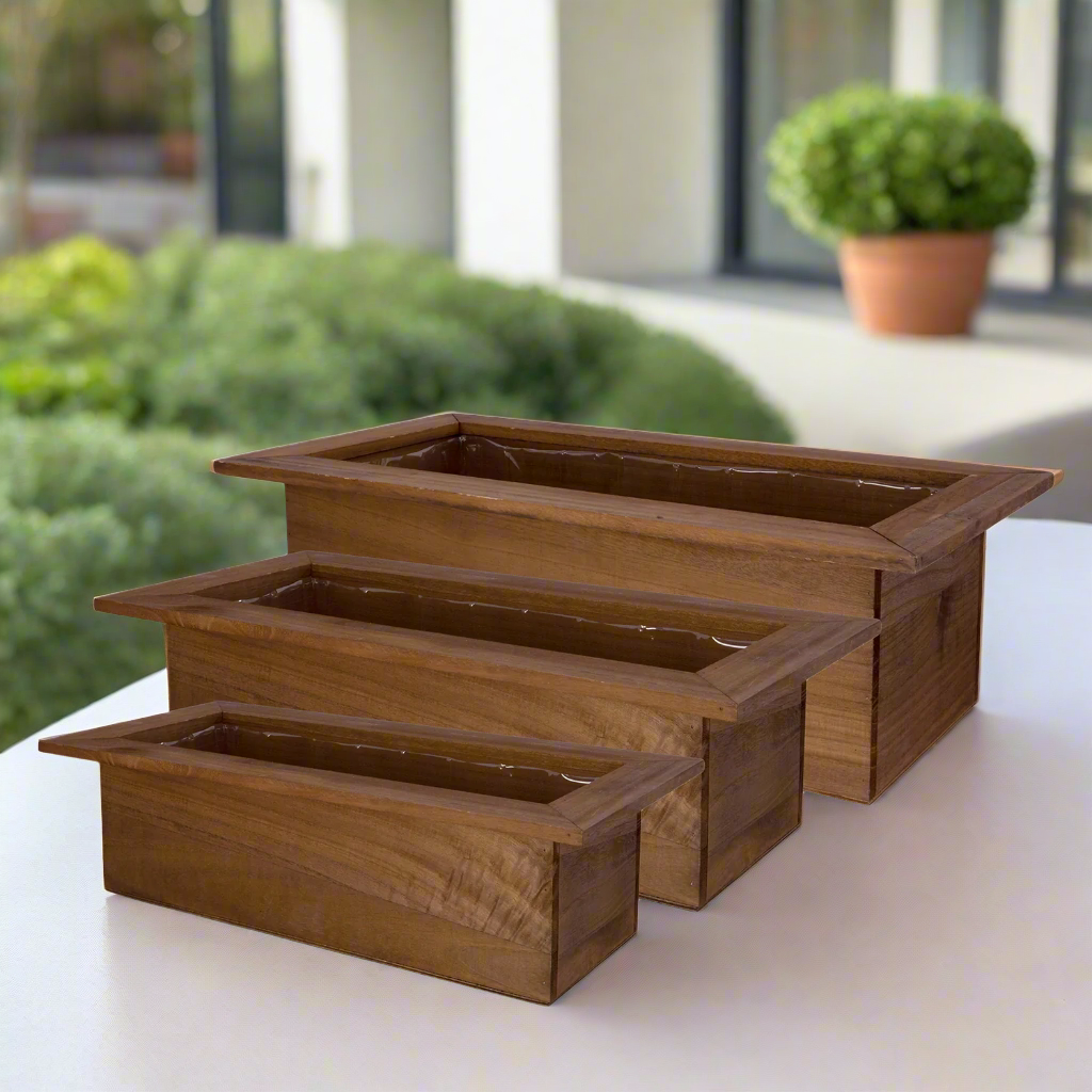 Norwyn Wooden Planter Set (Set of 3)