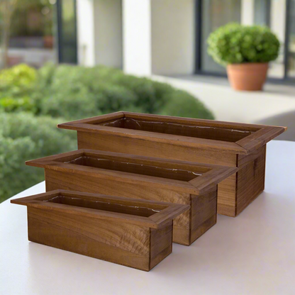 Norwyn Wooden Planter Set (Set of 3)