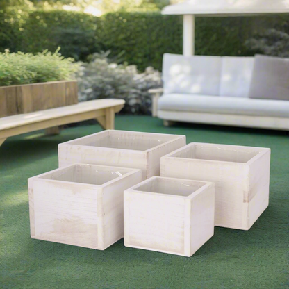 Oryden Wooden Planter Set (Set of 4)