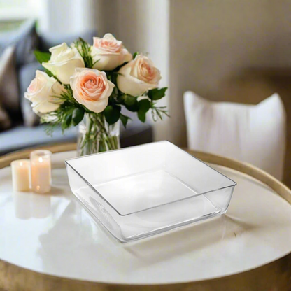 Cadenza Clear Glass Square Vase