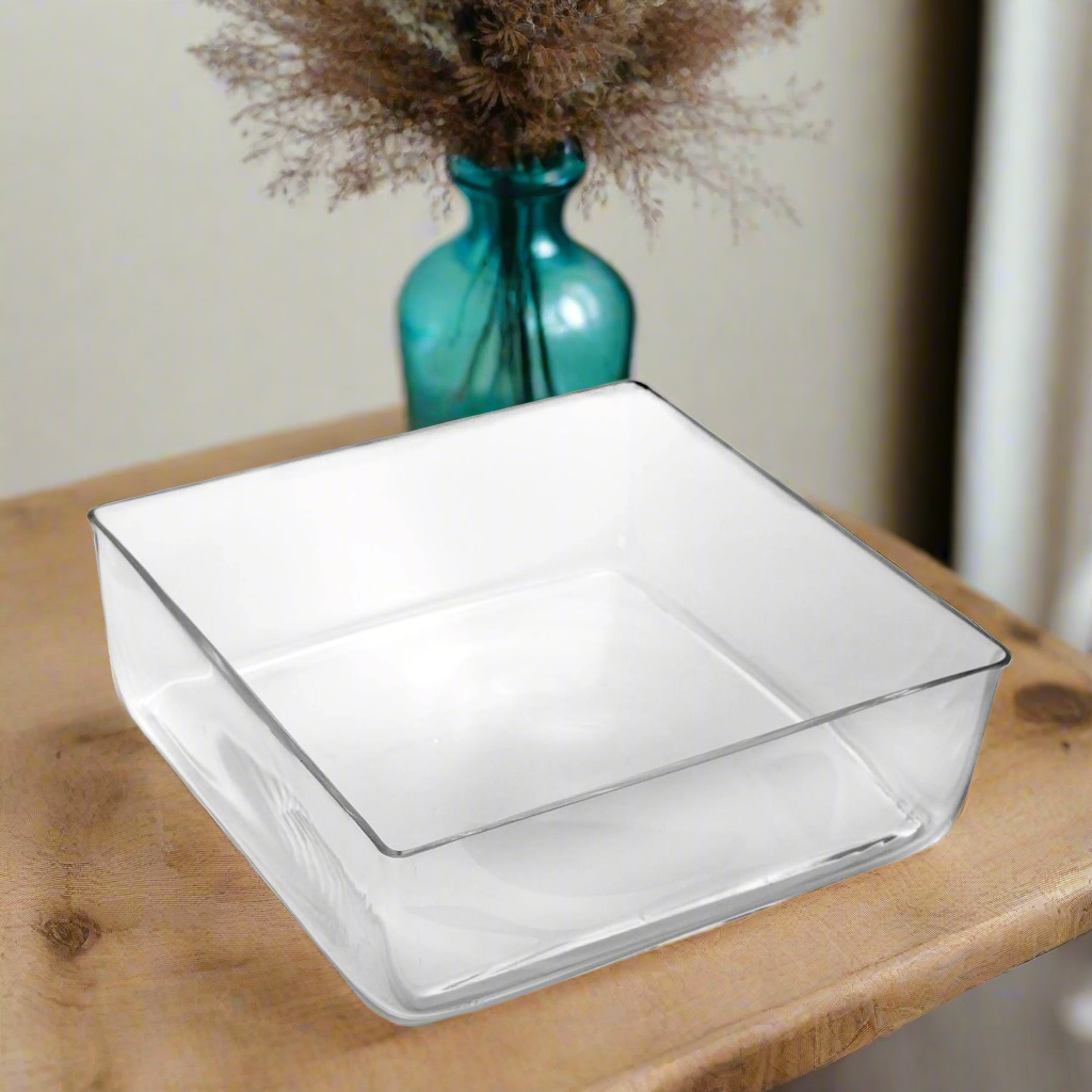 Cadenza Clear Glass Square Vase