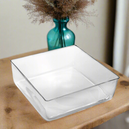 Cadenza Clear Glass Square Vase