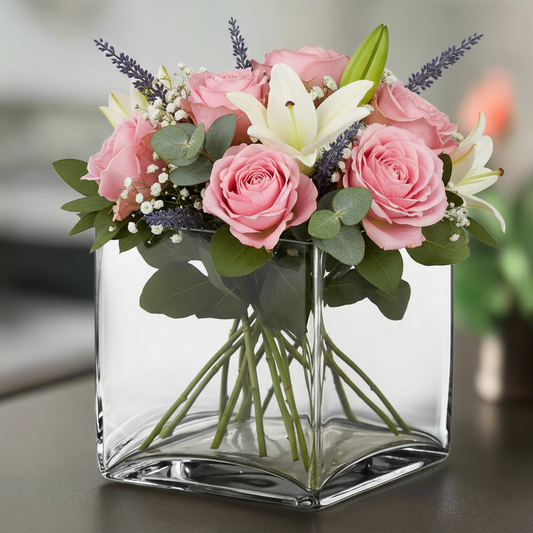 Bria Square Glass Vase