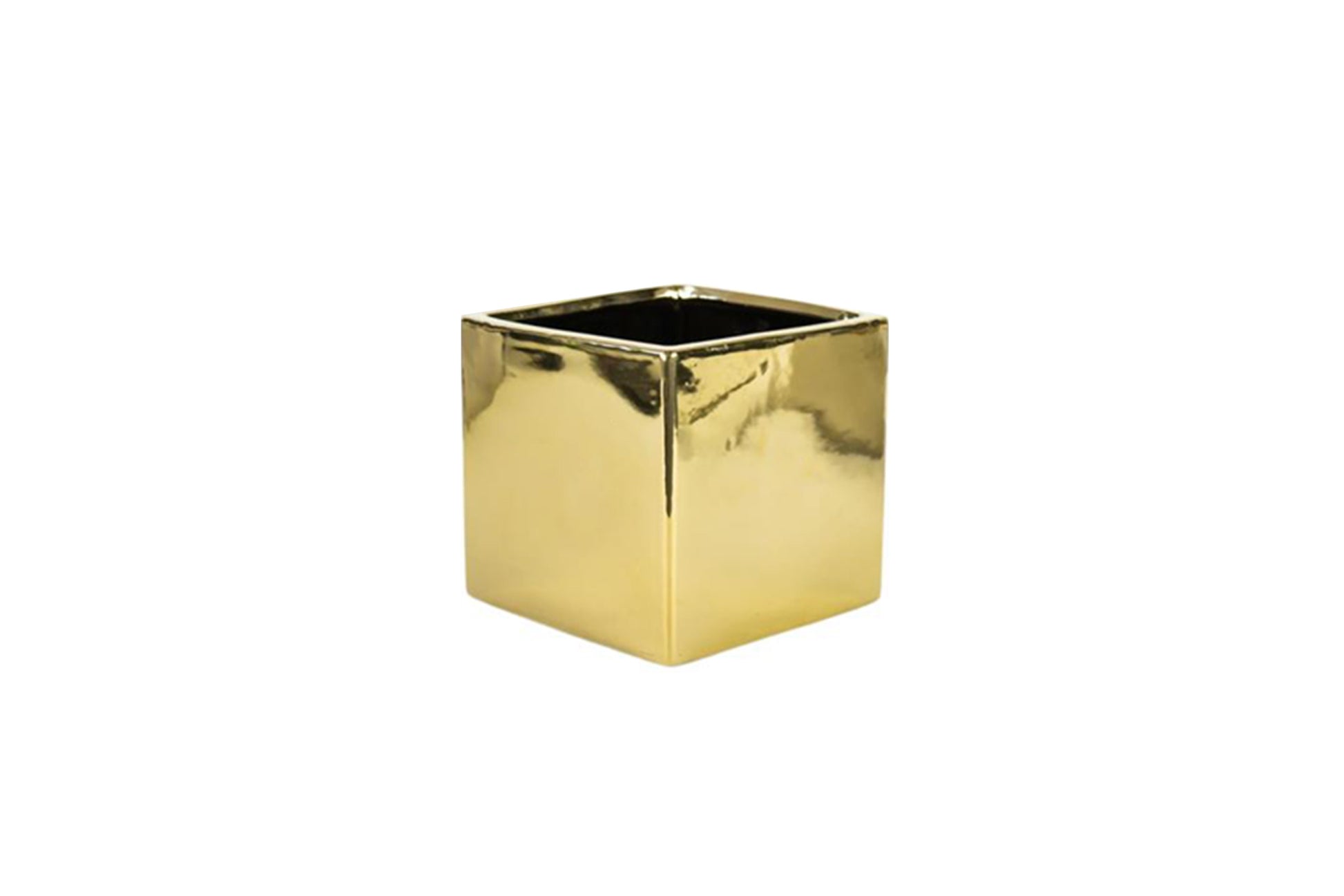 Square Clear Glass-Urban Trends Collection-Gold-5x5-Urban Trends Collection