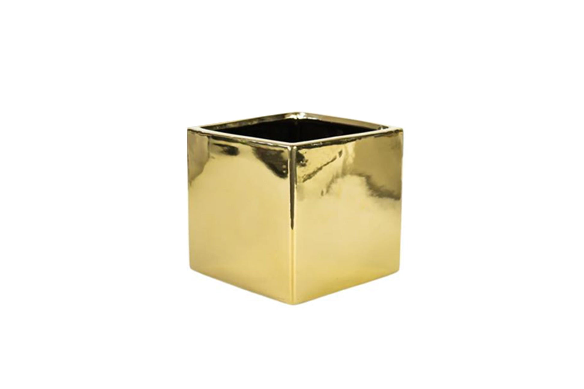 Square Clear Glass-Urban Trends Collection-Gold-6x6-Urban Trends Collection