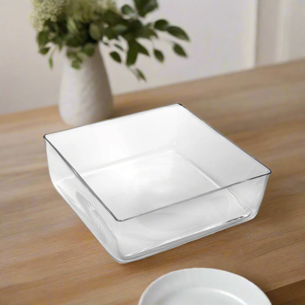 Cadenza Clear Glass Square Vase