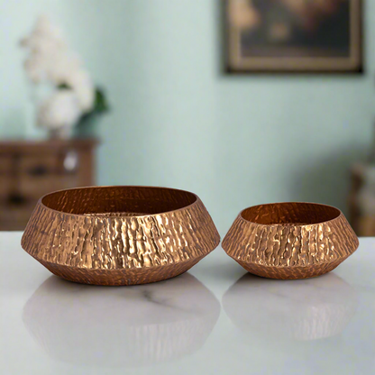 Solis Gold Metal Planter Set (Set of 2)