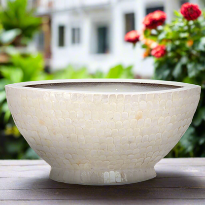 Kaelenn Ceramic Shell Boat Planter