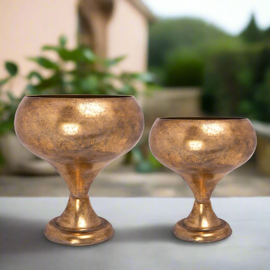 Veylon Iron Metal Pot Set (Set of 2)