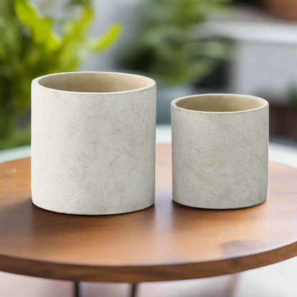 Orvian Terracotta Round Planter Set (Set of 2)