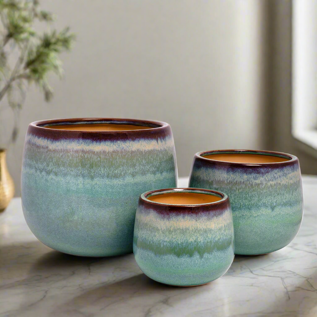 Maribel Ceramic Planter Set – Multicolor (Set of 3)
