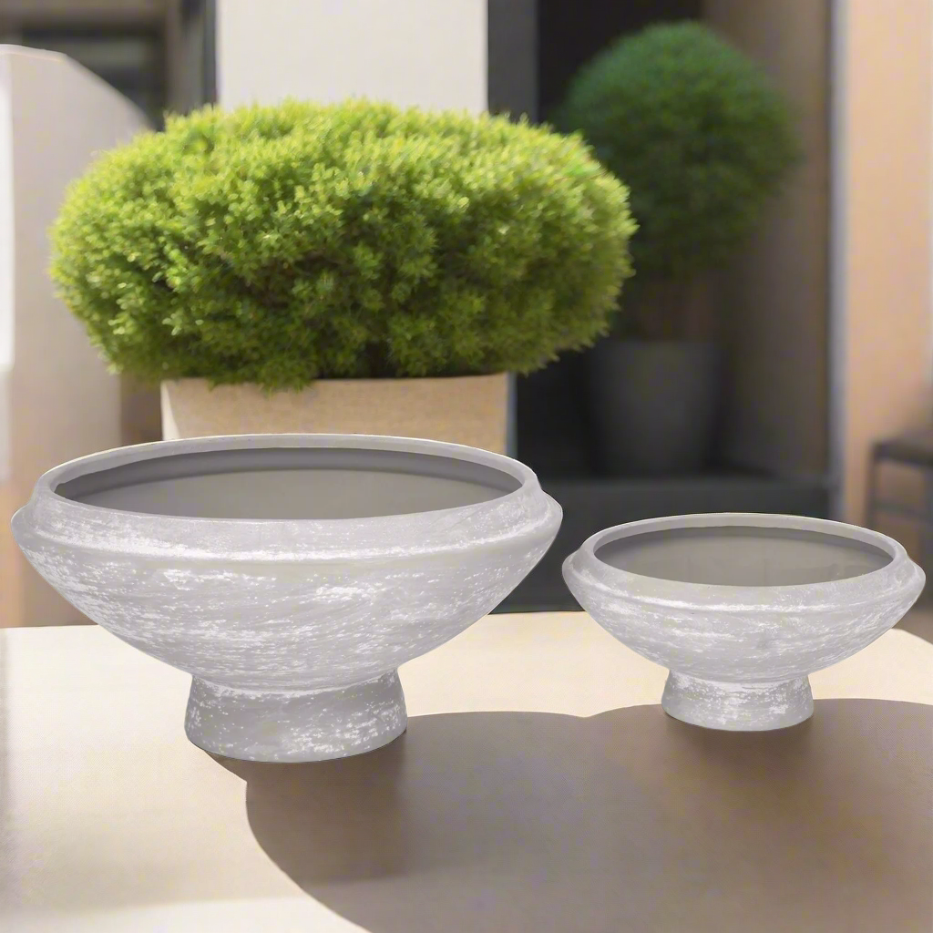 Ceyvon Terracotta Round Planter Set (Set of 2)
