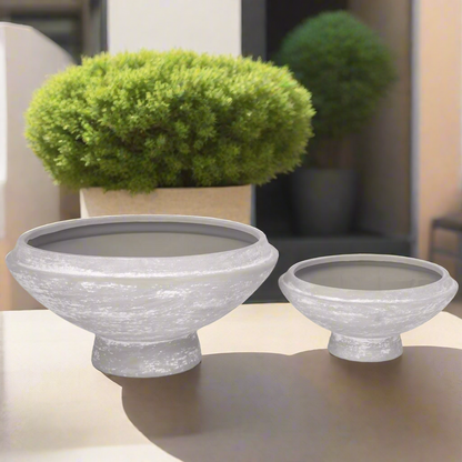 Ceyvon Terracotta Round Planter Set (Set of 2)