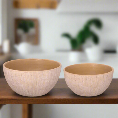 Calvera Dark Khaki Terracotta Pot Set (Set of 2)