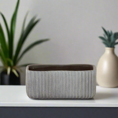 Rienza Cement Rectangle Pot