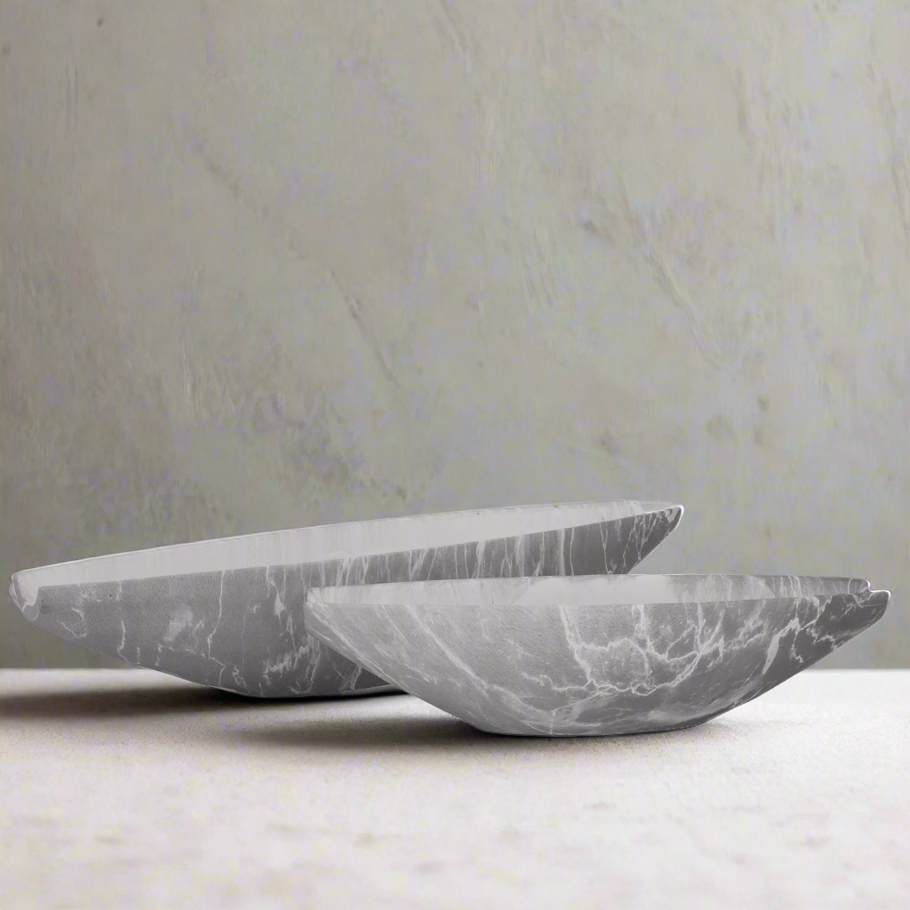 Draven Cement Oval Planter Set (Set of 2)