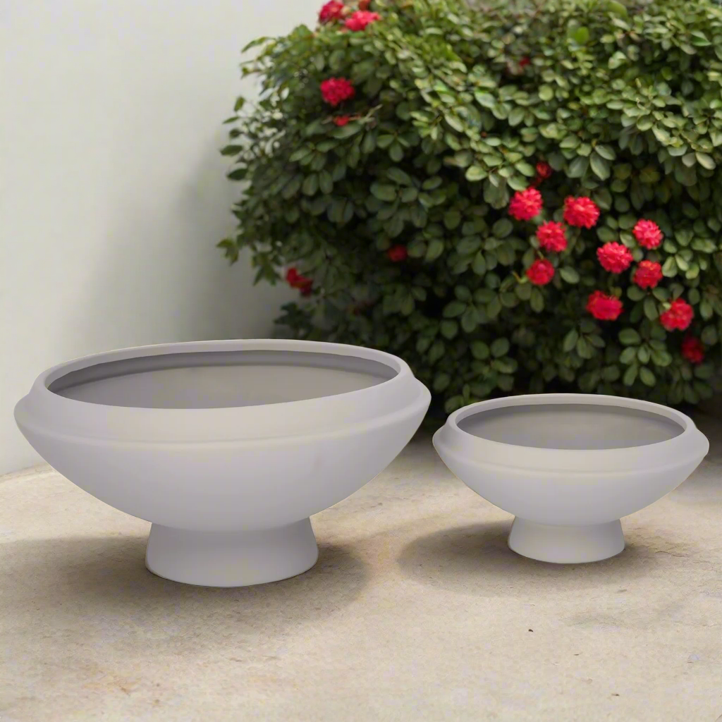 Ceyvon Terracotta Round Planter Set (Set of 2)