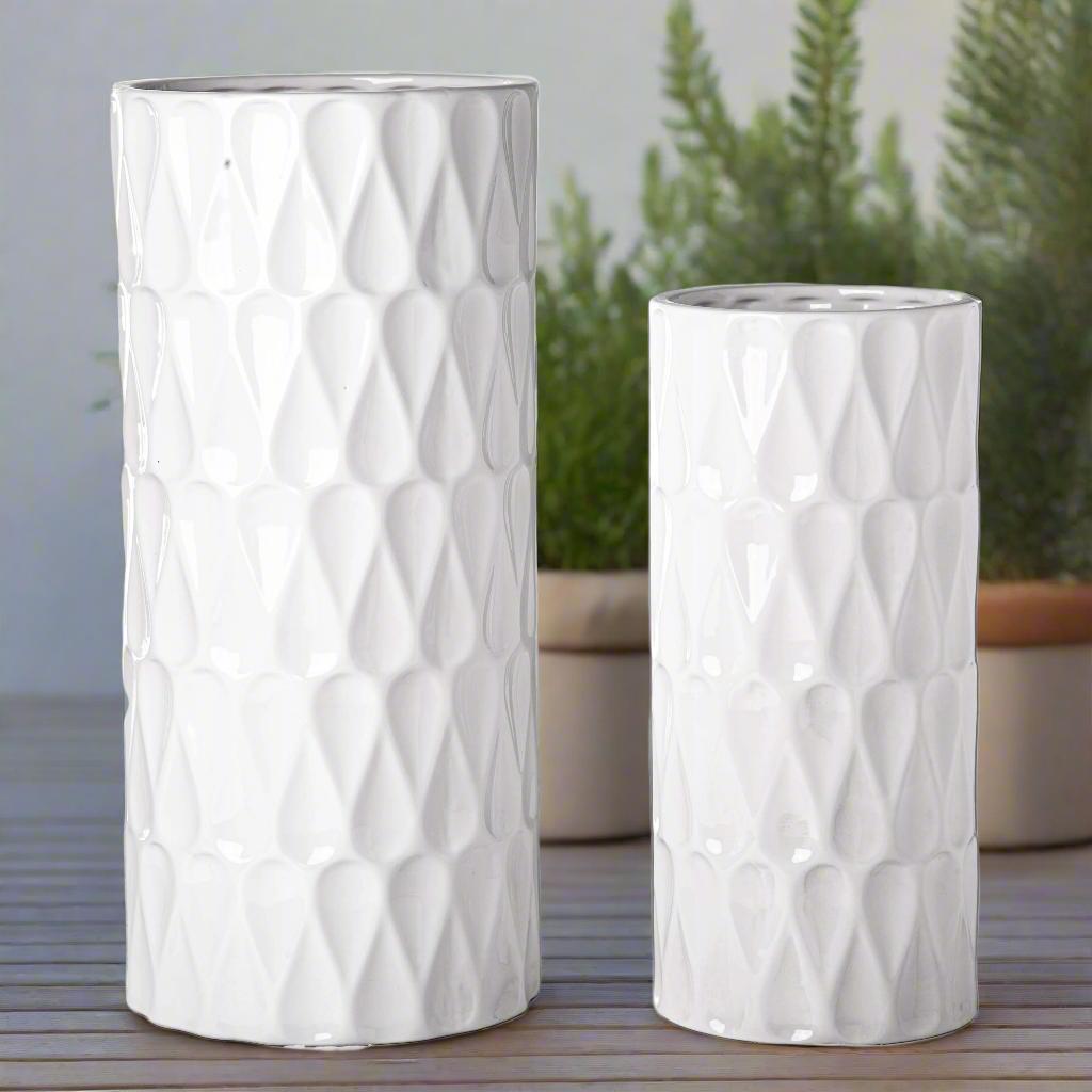 Preston Ceramic Tall Planter & Vase Sets (Set of 2)
