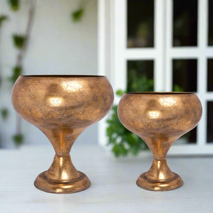 Veylon Iron Metal Pot Set (Set of 2)