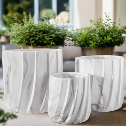 Thalia Ceramic Round Planter Set (Set of 3)