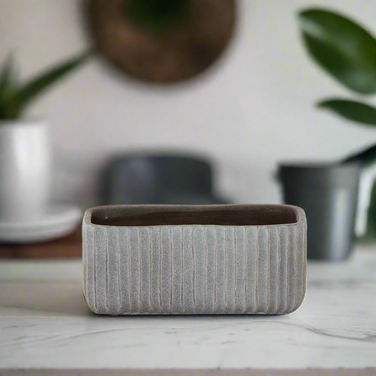Rienza Cement Rectangle Pot