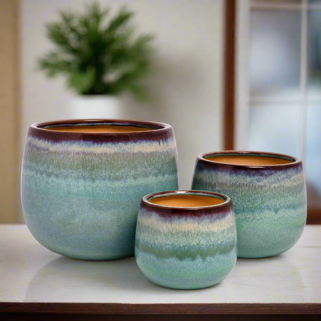 Maribel Ceramic Planter Set – Multicolor (Set of 3)