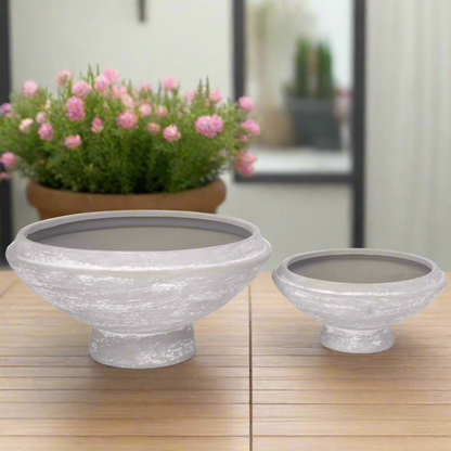 Ceyvon Terracotta Round Planter Set (Set of 2)